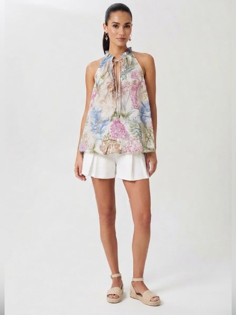 Pilcro Anthropologie 100% Linen flowy Tank Top Size M